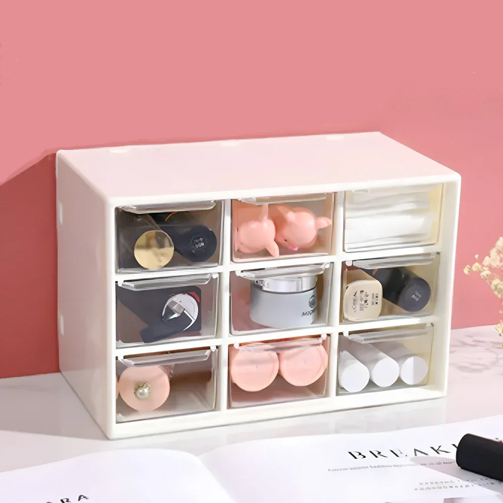 Mini Drawer Storage Box Large-capacity Hand Account Cosmetic Stationery Jewelry Storage Container Desktop Storage Cabinet