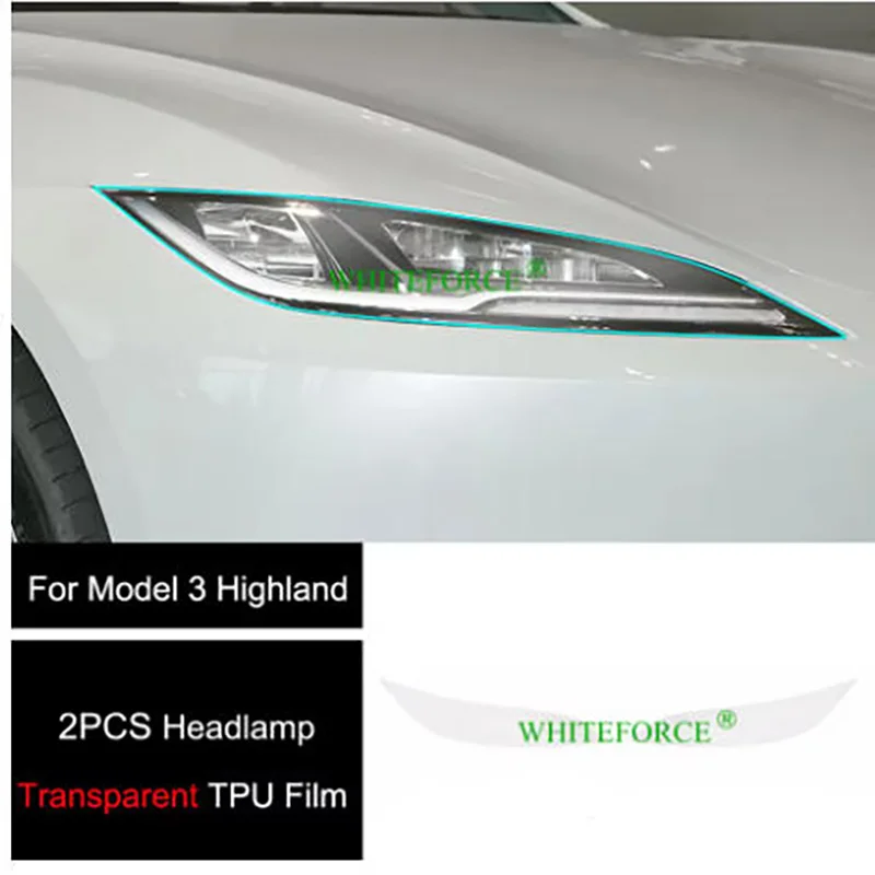 

Защитная пленка для фар и задних фонарей Tesla Model 3 2023–2025, черная тонированная пленка, пленка для индивидуальной настройки, защитные пленки из ТПУ