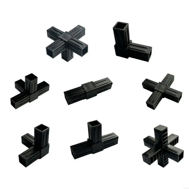 Aluminum Alloy Square Tube Connector Replacement Connection Fastener Fixed Joint Elbow Pipe Fitting Easily Install Y5GB