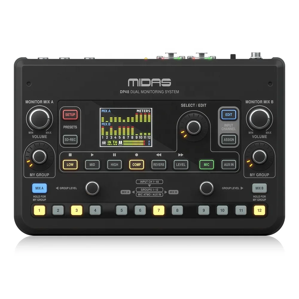 Midas DP48 Dual 48-Channel Mixer Console Indoor Outdoor Personal Stage Mixer Music Studio Equipment