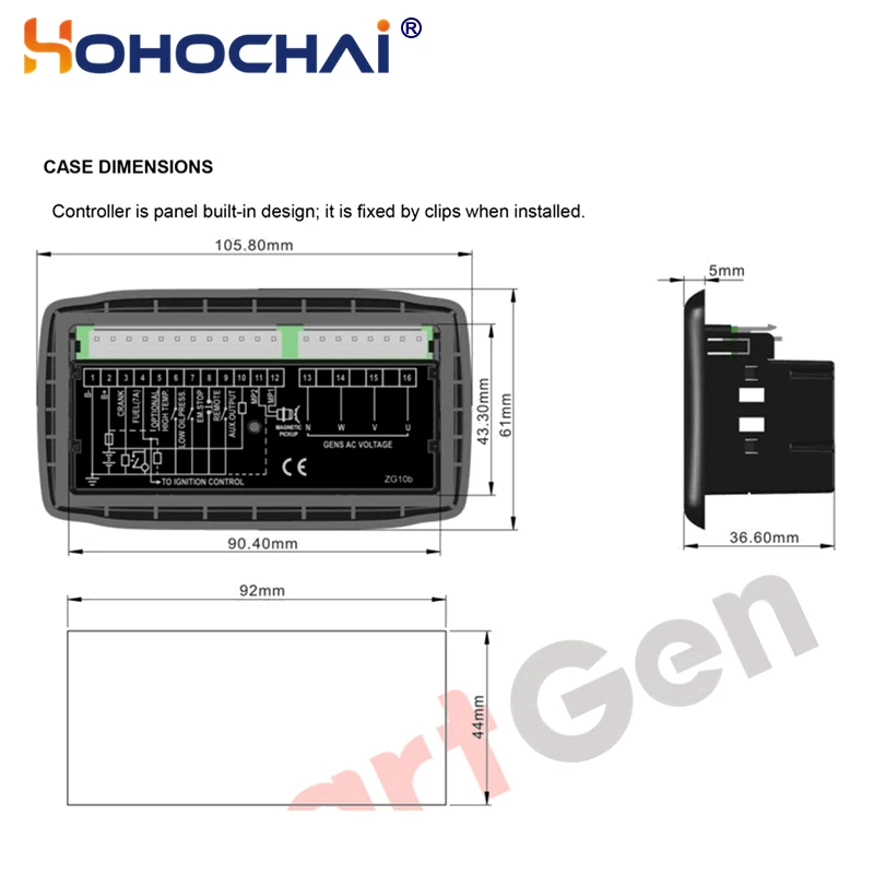 Generator Controller MGC100 Control Panel Modul Diesel/Gasolin e Genset Accessories
