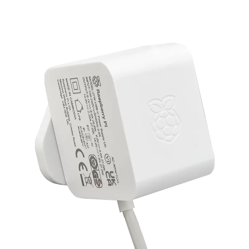 Nowy zasilacz Raspberry Pi 5 Type-C 5A 27W PSU 1.2M Kabel 100-240V US UK Wtyczka do Raspberry Pi 5