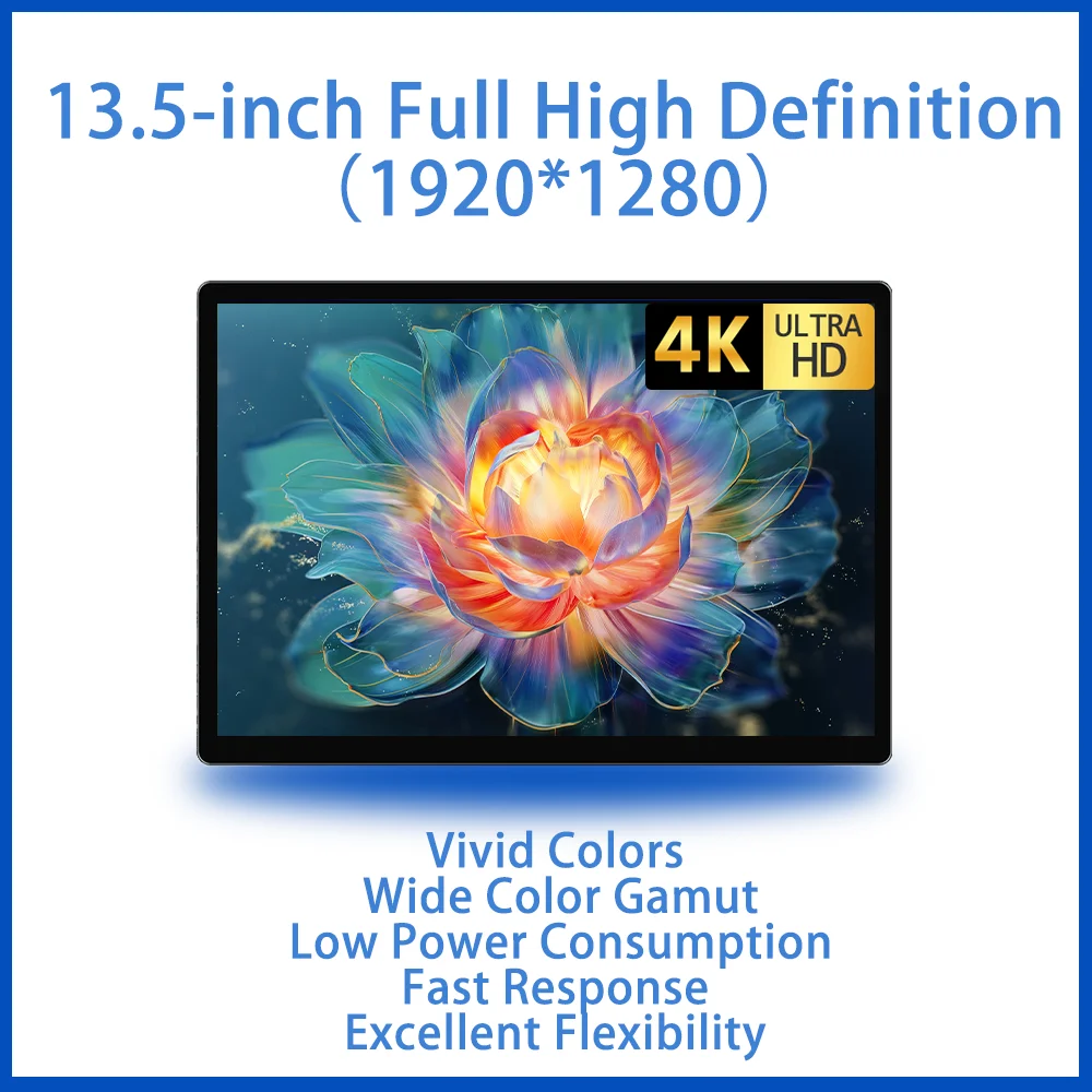 13.5 inch Android Car Headrest Monitor 4K Tablet PC 2G+32GB ROM Android 14 HD 1080P WIFI/Bluetooth/HDMI/FM/Mirror Link/Miracas