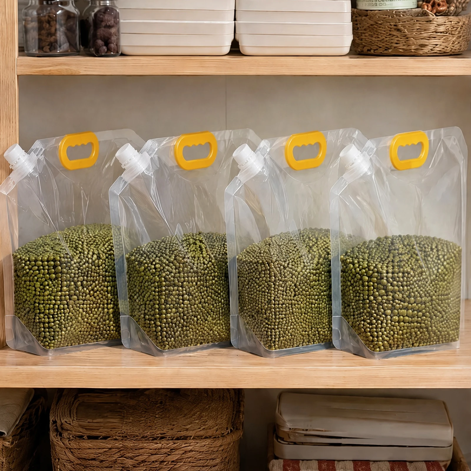 ถุงเก็บอาหารแห้งพร้อมหูจับ ภาช - Food Storage Reusable Bags บทวิจารณ์และราคา