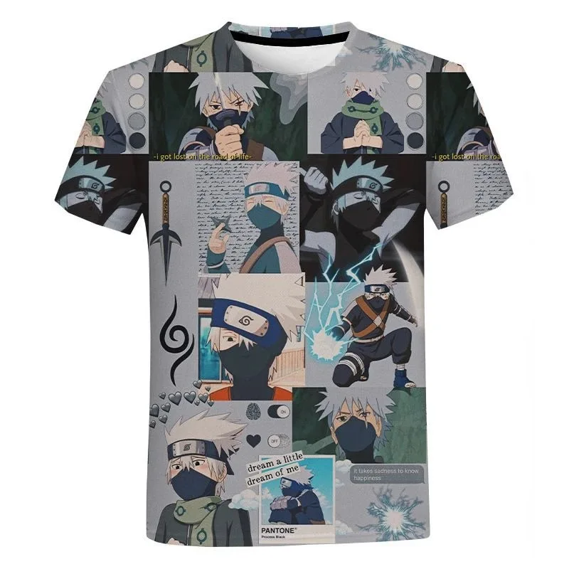 2025-26 NOVEDAD DE VERANO ropa de tendencia de moda imagen de Naruto elementos de Anime estilo niños y niñas ropa neutra para niños y adultos