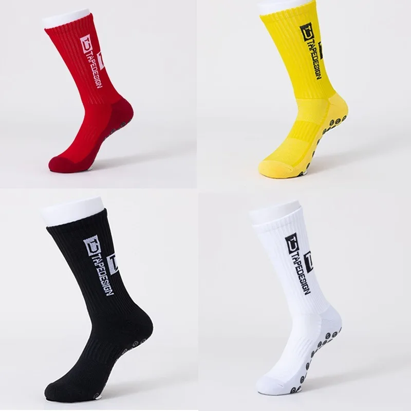 2024 New Style FS Football Socks Round Silicone Suction Cup Grip Anti Slip Soccer Socks Sports Men Women Baseball Rugby Socks