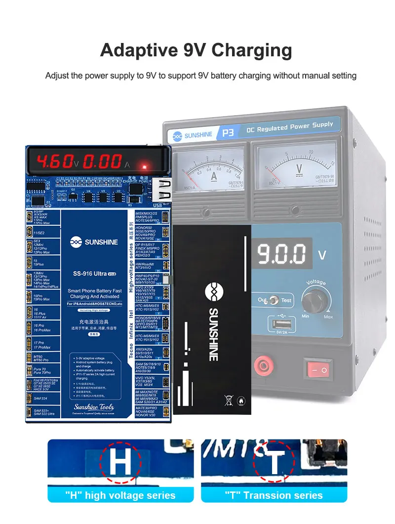 

SUNSHINE SS-916 Ultra V3.0 Universal Battery Activation Multi-Model Overcharge Protectio Compatible With IP/Android