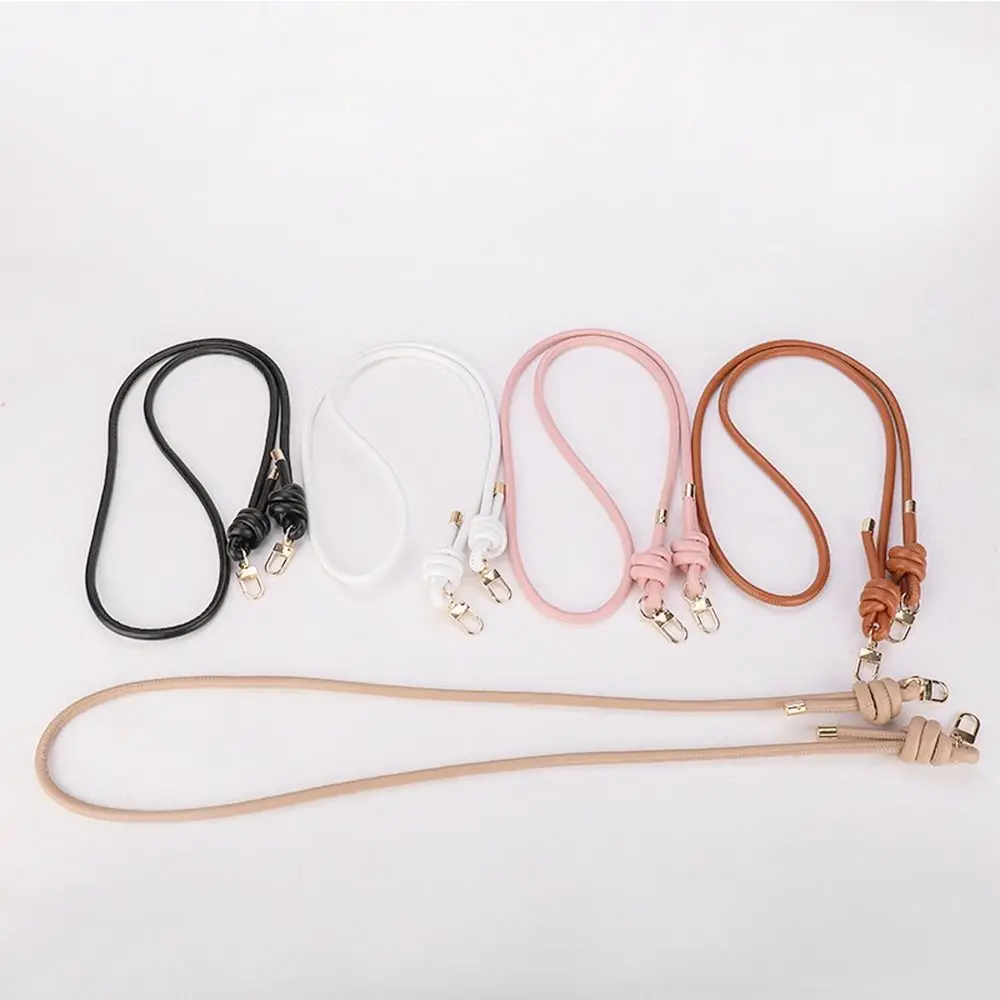 

Solid Color Adjustable Shoulder Strap PU Leather Korean Style Bag Shoulder Belt Knot Replacement Belt Bag Making Material
