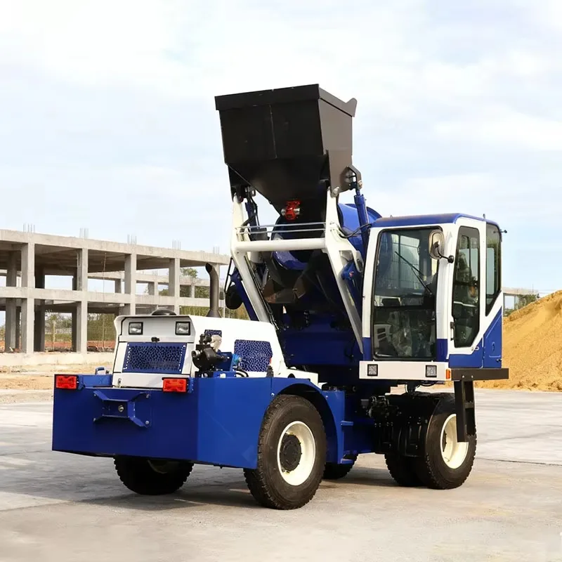 China Brand New Design Self Loading Concrete Mixer Truck Self Feeding Cement Mixer Truck for Construction BUilding