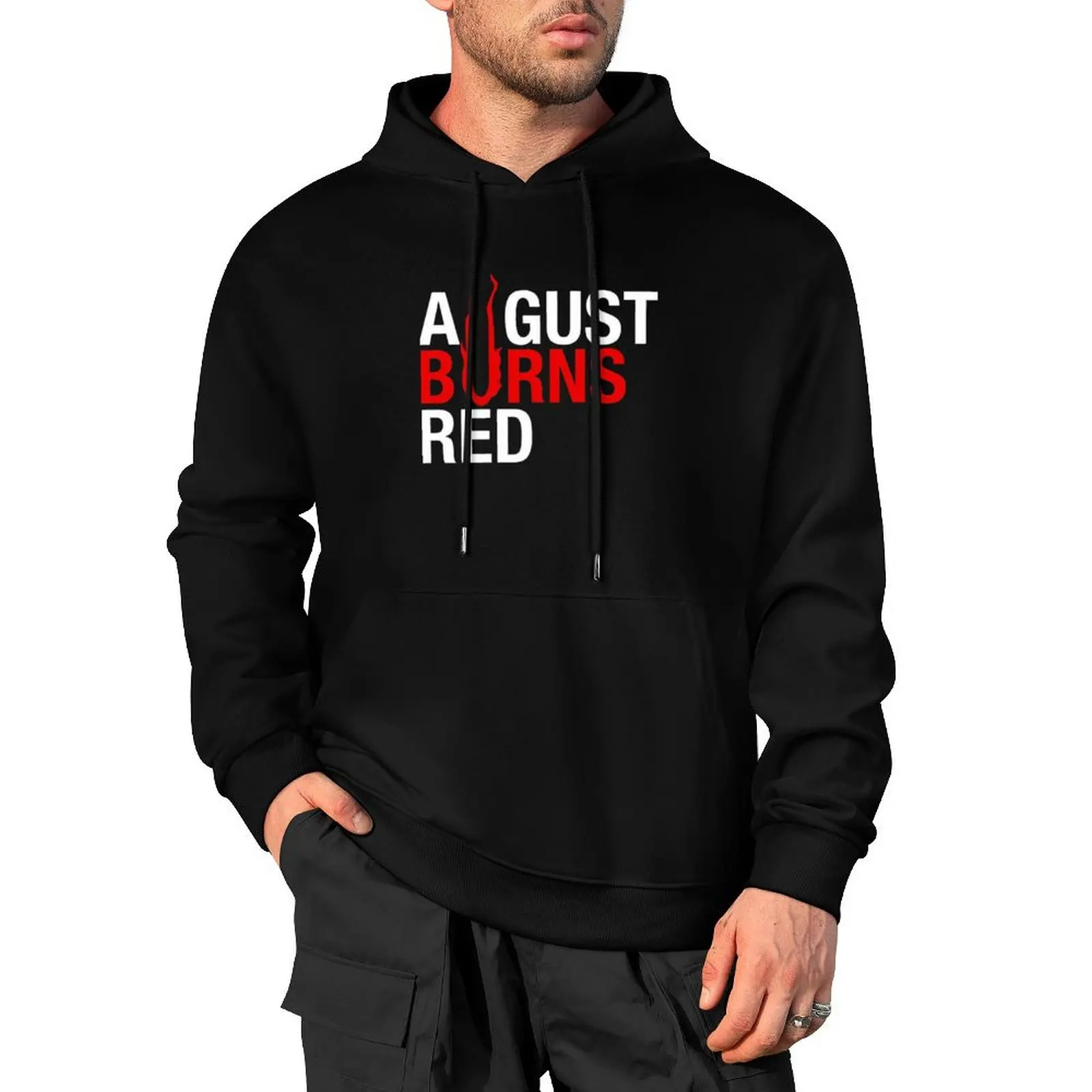 

GOOD DESIGN August burns red Pullover Hoodie mens clothes men wear korean clothes men's coat new in hoodies & sweatshirts