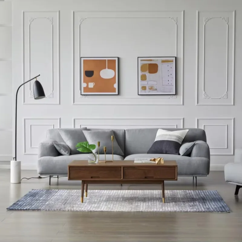 Scandinavian Style Living Room Nordic Design Modern Corner Sectional Sofa Set Home Fabric Velvet Modular Sofa Luxury Furniture