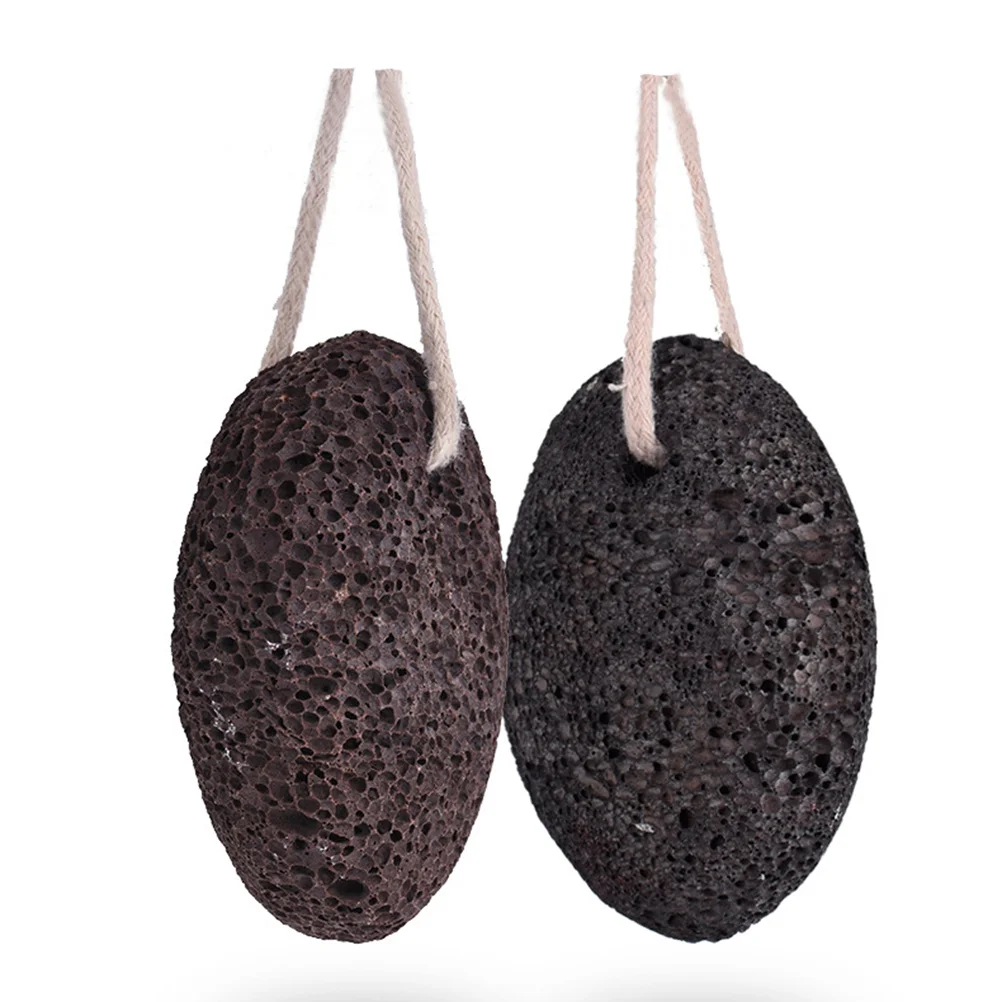 

2Pcs Natural Lava Pumice Stone Callus Remover Softening Rough Skin Exfoliation for Feet Heels Hands Dead Skin Removal
