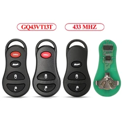 Jingyuqin GQ43VT13T 3/4 Button Remote Car Key Alarm 433MHZ For Jeep Dodge Durango Chrysler 300M Concorde 2001 2002 2003 2004