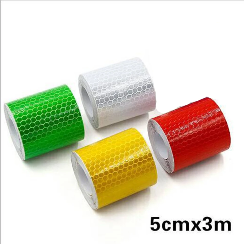 New Car Reflective Safety Warning Car Decoration Sticker Reflector Protective Strip Film Auto Motorcycle Sticker