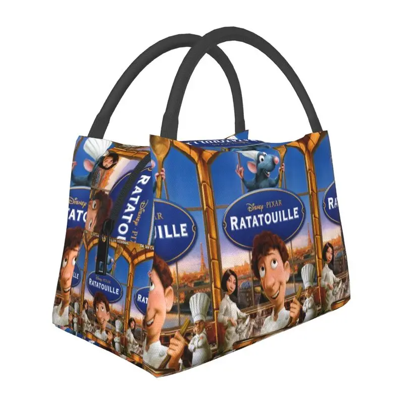 

Tatouille Remy Cartoon Movie Insulated Lunch Bag for Women Waterproof Cooler Thermal Lunch Tote Beach Camping Travel