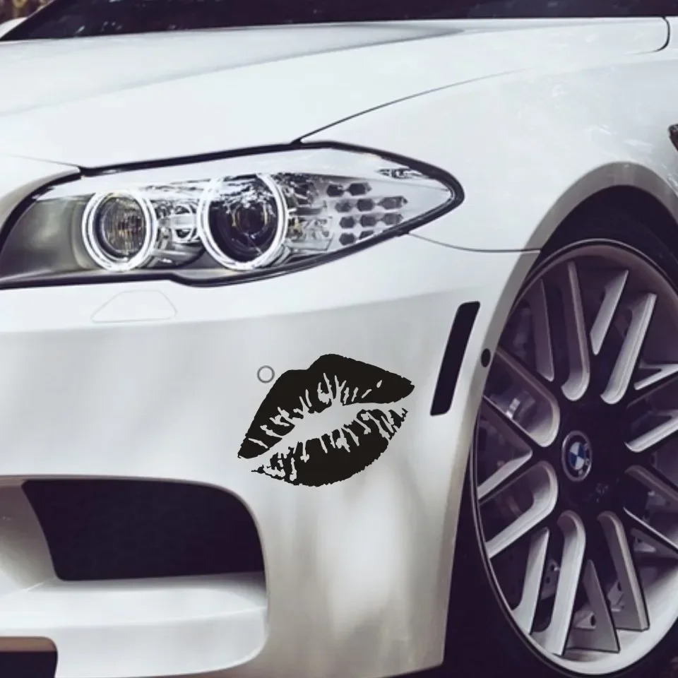 Kiss Lips Car Motorcycles Decoration Reflective Waterproof  Car styling Custom Sticker10cm*7.5cm