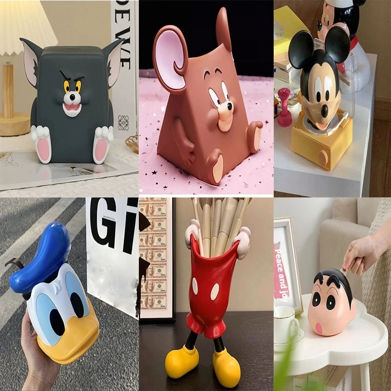 Popular creative cartoon Tom, cat and mouse cute children's piggy bank boys and girls fall-proof vinyl piggy bank birthday Chris