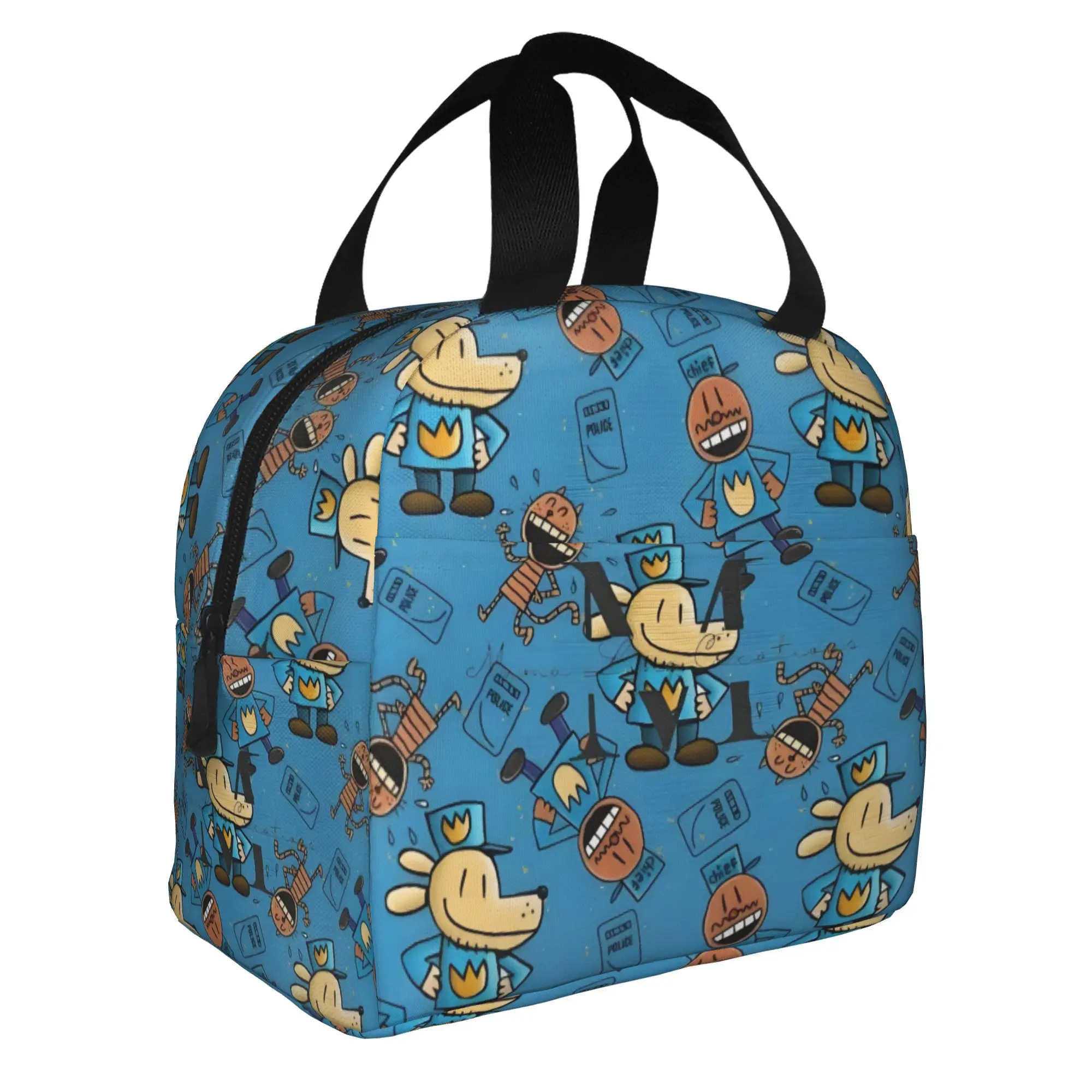 

Funny Dog Man Manga Lunch Bag Men Women Cartoon Thermal Cooler Insulated Lunch Boxes for School