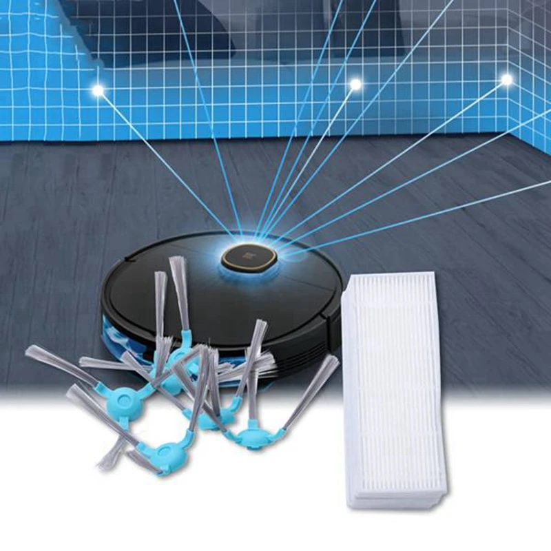 Main Roller Side Brush Filter Mop Cloth Replacement Parts For Conga 1290 1390 Robot Vacuum Cleaner Spare Accessories