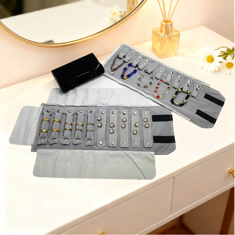 

Бархатная дорожная сумка для хранения ювелирных изделий, мягкий противозапутывающий органайзер для подвески, ожерелья, колец, сережек, портативный для путешествий и подарков