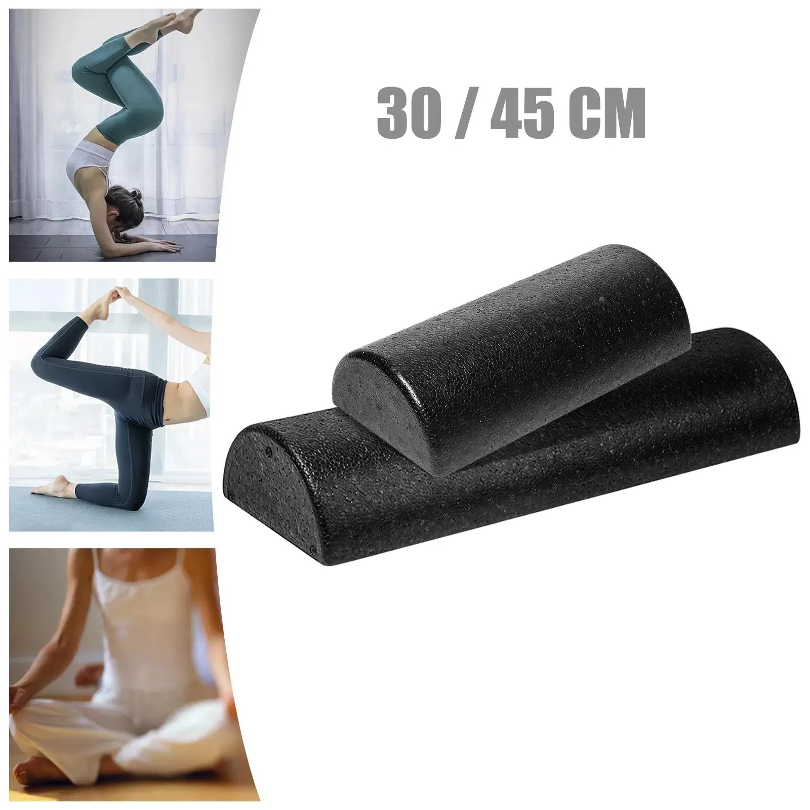 Rodillo de columna de Yoga semicircular, herramienta de entrenamiento de equilibrio, bloque de rodillo de espuma, rodillo muscular para ejercicio,