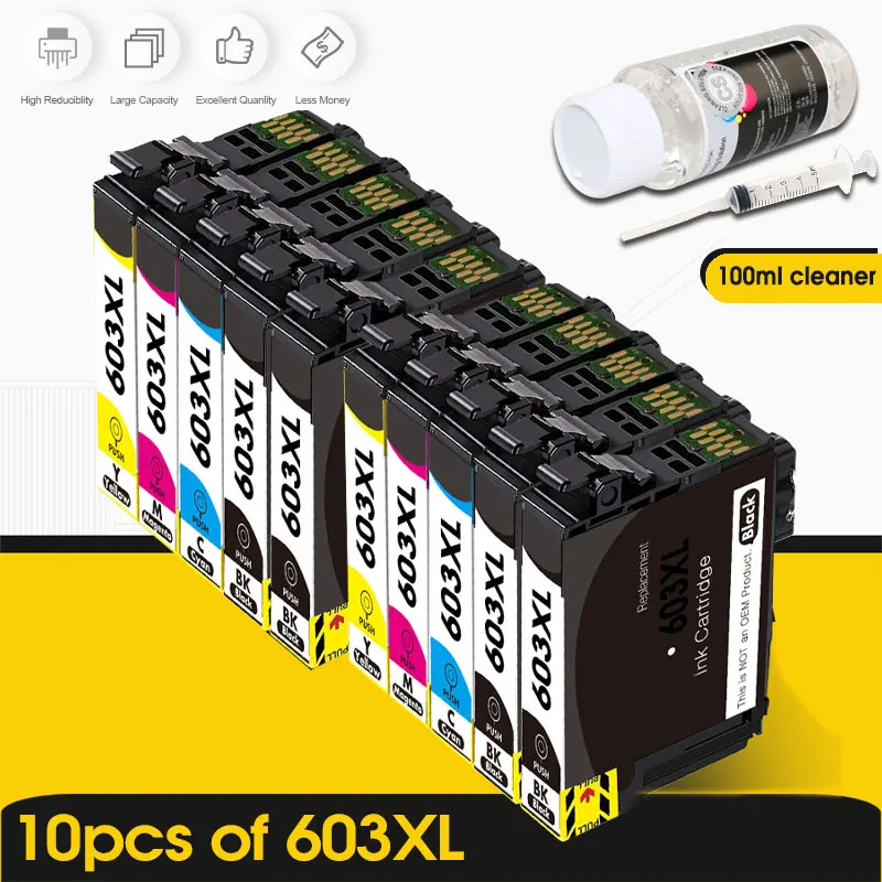 603 XL Compatible for Epson 603XL E603 T603 for XP-2100 XP-3100 WF-2810 XP-3105 XP-4100 XP-4105 WF-2830 XP-2105 Printer