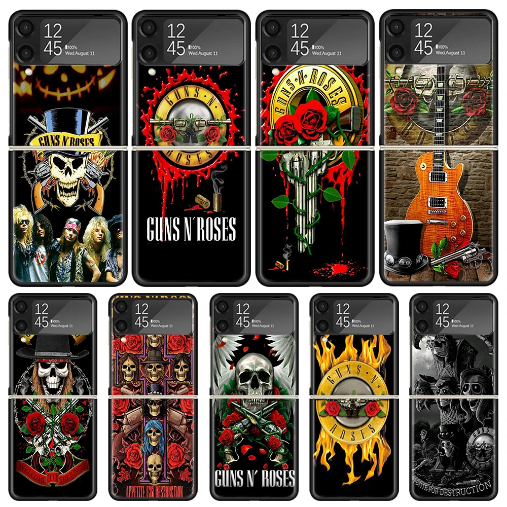 Guns N Roses Good Time Phone Case for Samsung Galaxy Z Flip6 5G Flip4 Flip5 Flip3 Black Cover Z Flip 6 5 4 3 PC Shell Coque Gala