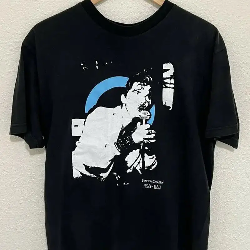 

Черная полноразмерная футболка из плотного хлопка The GERMS Band Darby Crash