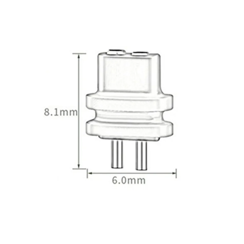 2 قطعة 2 دبوس 0.78 مللي متر أنثى المقبس مزدوجة إبرة المقبس سماعة محدب أنثى المقبس ل 0.7-0.8 مللي متر ذكر دبوس أسود