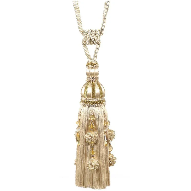 European Retro Curtain Tassel Pendant Strap Hanging Spike Room Accessories Curtain Tieback Rope Home Decor Elegant Curtain Clips