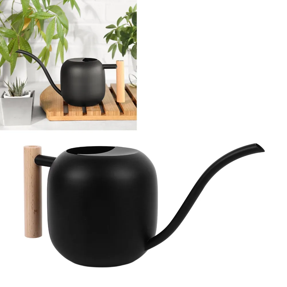 1.2L Metal Watering Can Long Neck Spout No Spill Long Spout Watering Can Precise Pouring Balanced Grip