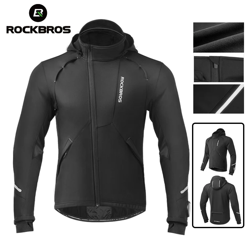 ROCKBROS kurtka rowerowa zimowa odzież rowerowa termiczny polar z długim rękawem rowerowa odzież rowerowa cieplej wiatroszczelna odzież sportowa