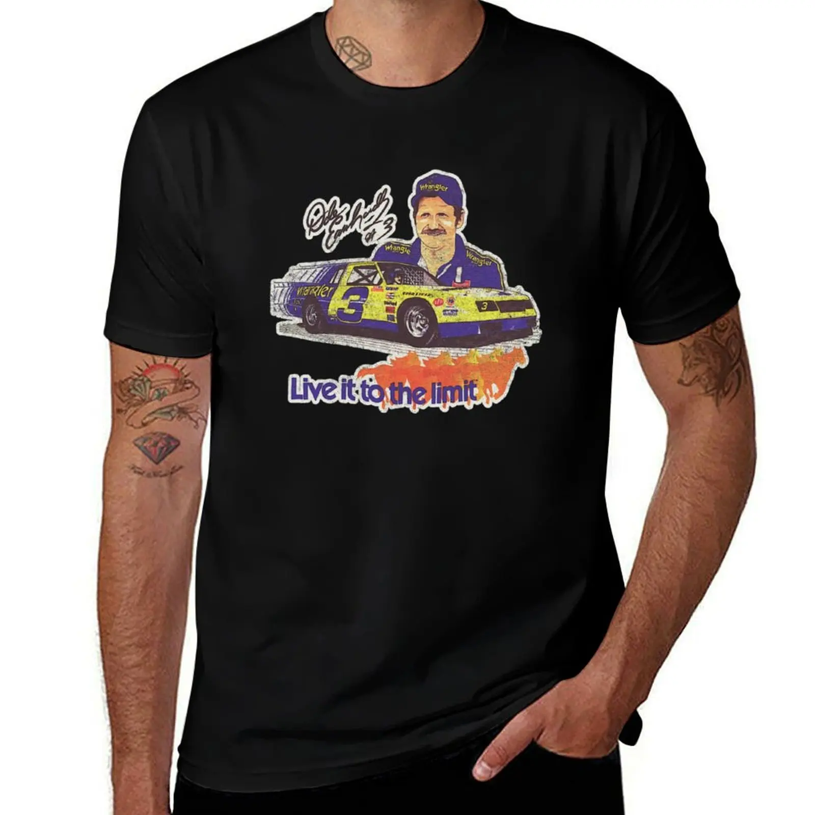 Earnhardt Wrangler Shirt T-Shirt Basic Simple Casual Short Sleeve Tee T-Shirt