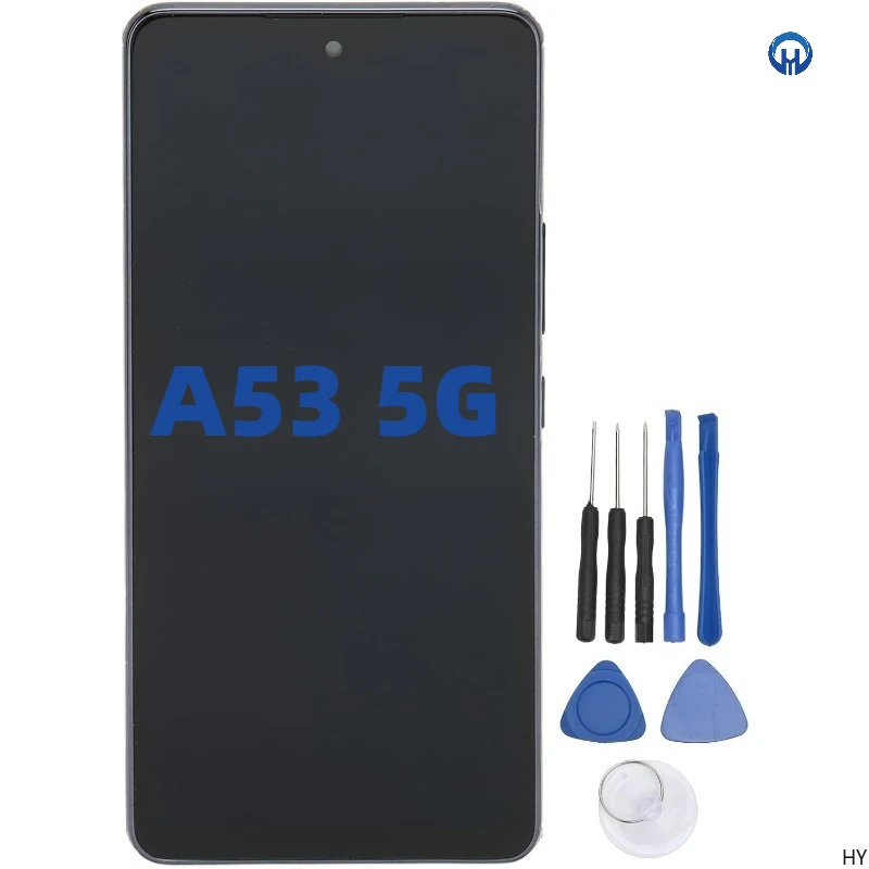 

OLED-дисплей с дигитайзером и рамкой для Galaxy A53 5G A536 4G Комплект для замены экрана для Galaxy A53 5G A536 ЖК-дисплей