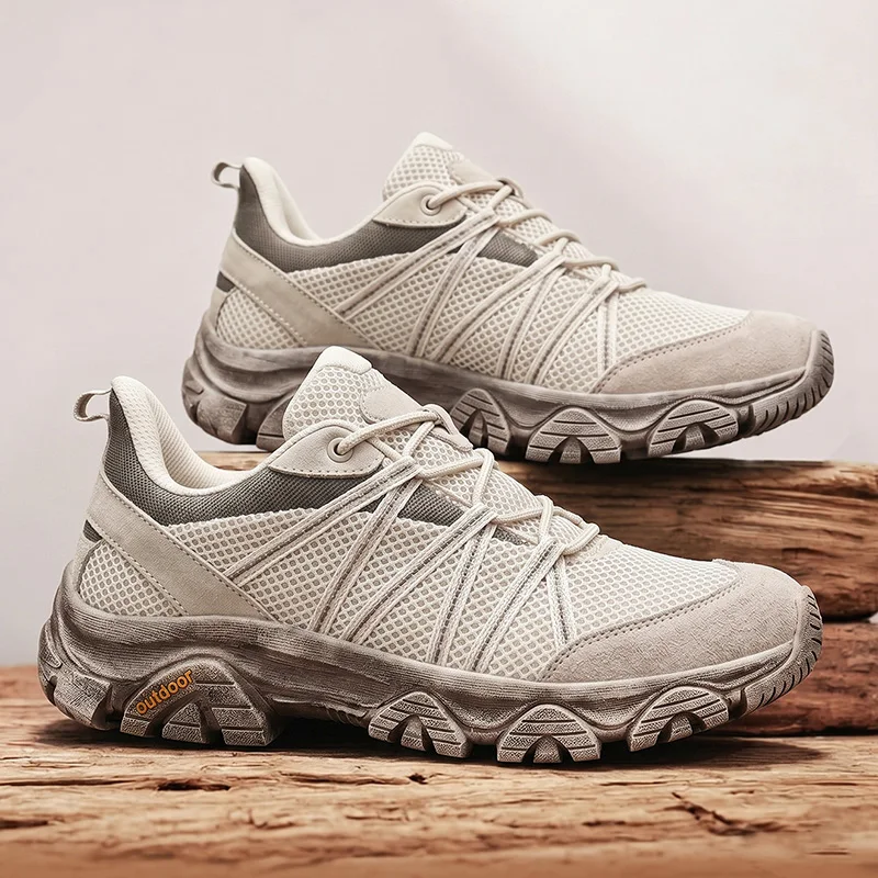 

2026 New Large Size Couple Hiking Shoes Women Men Outdoor Casual Sports Sneakers Non Slip Breathable Trekking Trail Running Camp
