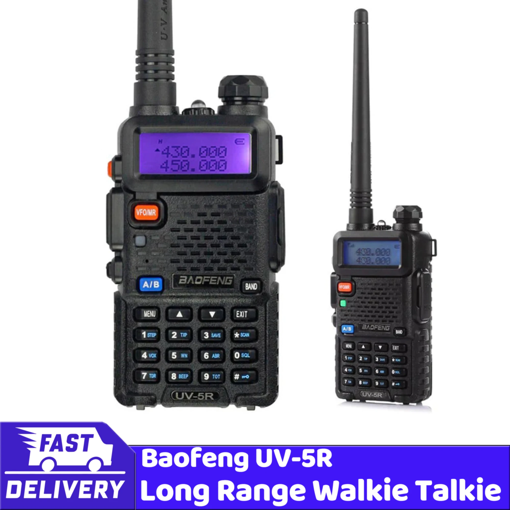 BAOFENG uv 5r Walkie Talkie 3-5 km Original baofeng walkie talkie manufacturers sell UV-5r 5W high-power walkie talkie Radio