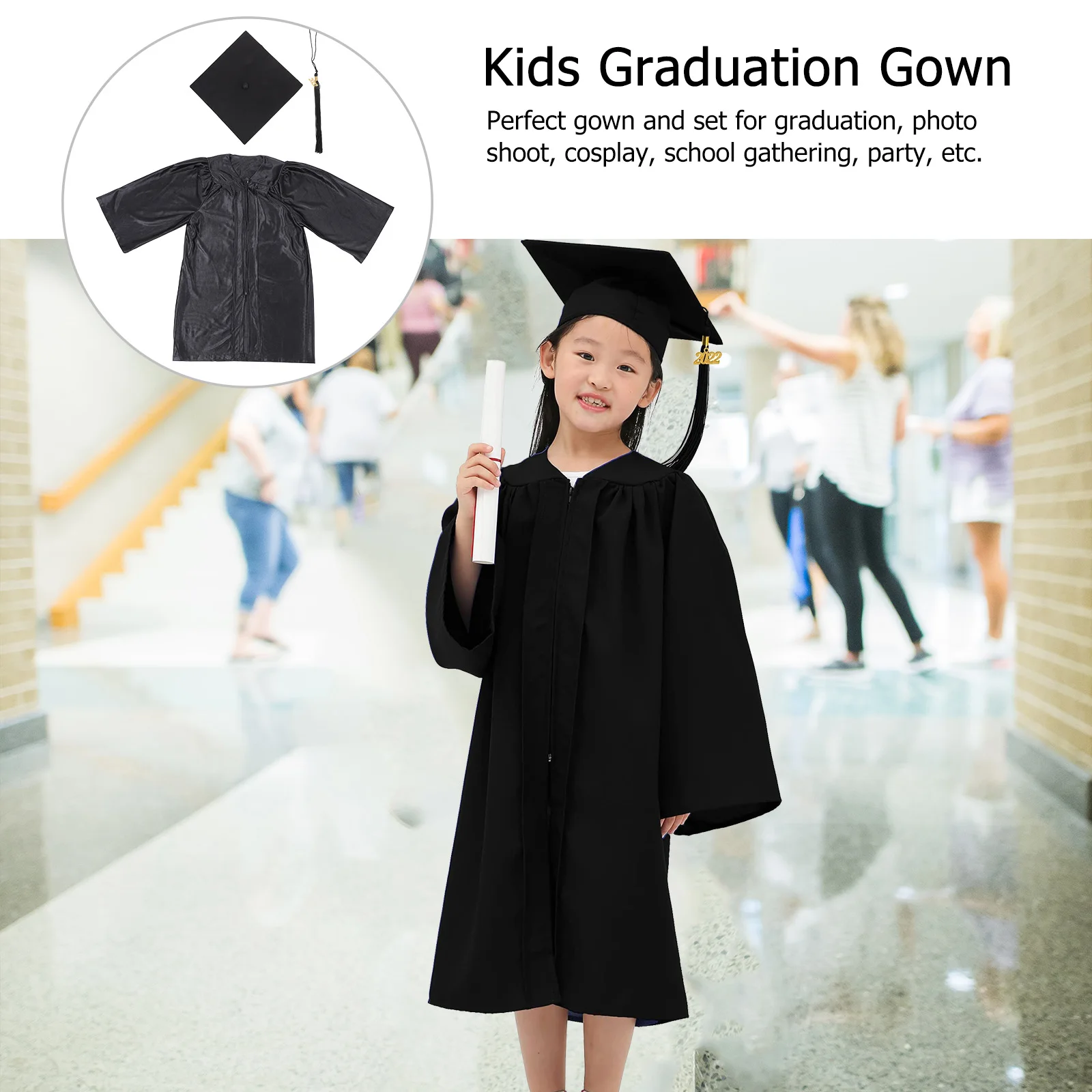 

Doctor's Clothing Hat Kindergarten Graduation Dress Gown Lovely Celebration