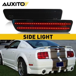 2Pcs For Ford Mustang 2005 2006 2007 2008 2009 Car Accessories Rear Bumper LED Side Marker Light Red Smoked Shell Rear Light 12V