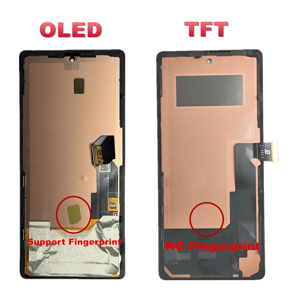 It'G - Display Full OLED per Google Pixel 6 con impronte digitali, schermo LCD di ricambio, touch screen con strumenti, colore
