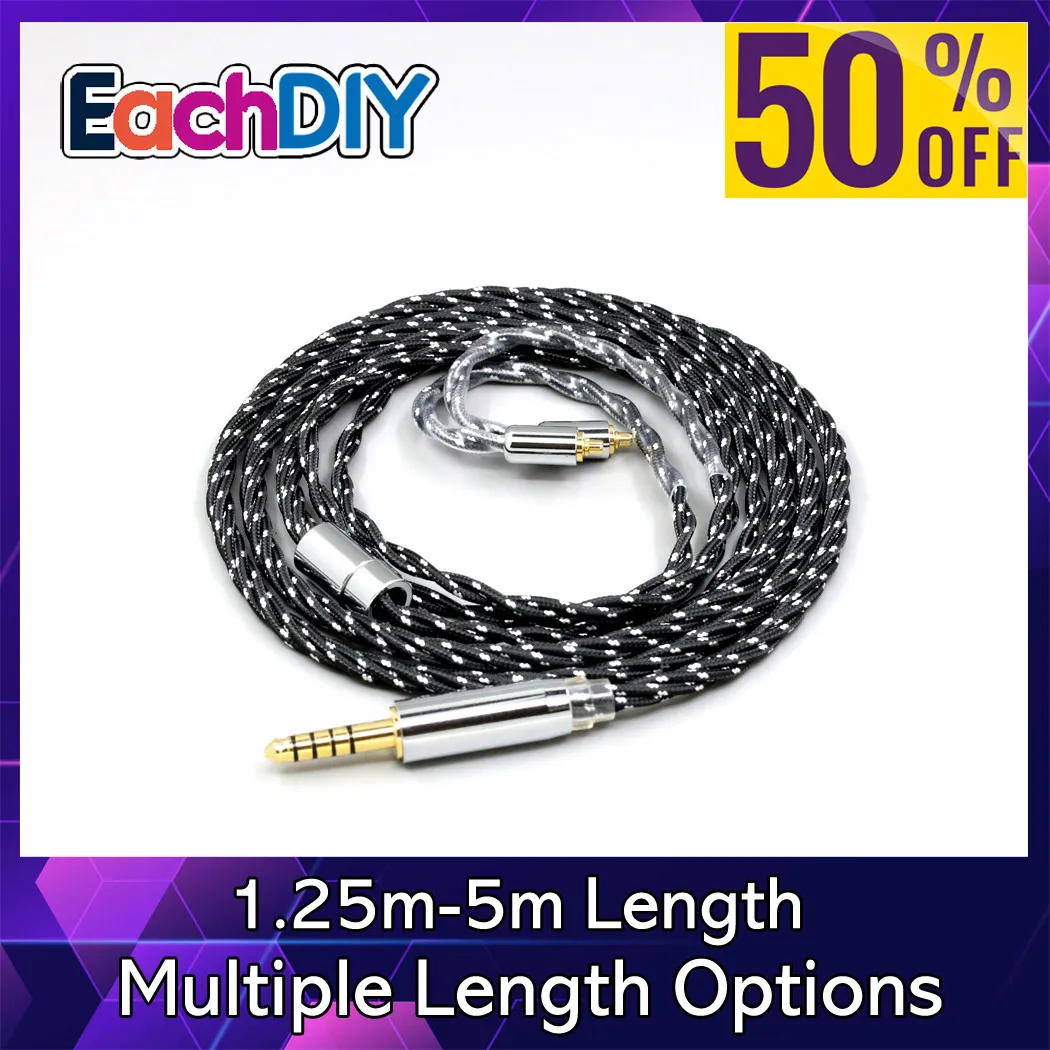 OCC Mixed OFC Twisting Nylon Earphone Cable For Dunu T5 Titan 3 T3 (Increase Length MMCX) Earphone LN008753