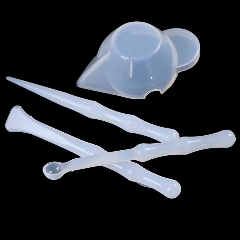 4pcs/Set Mix Cup Silicone Mold Epoxy Resin Tools DIY Jewelry Making Stick Handmade