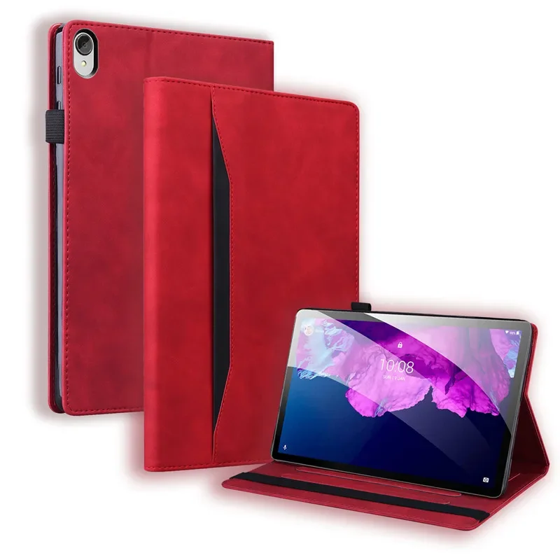 Para lenovo p11 caso de luxo capa flip couro para funda lenovo tab