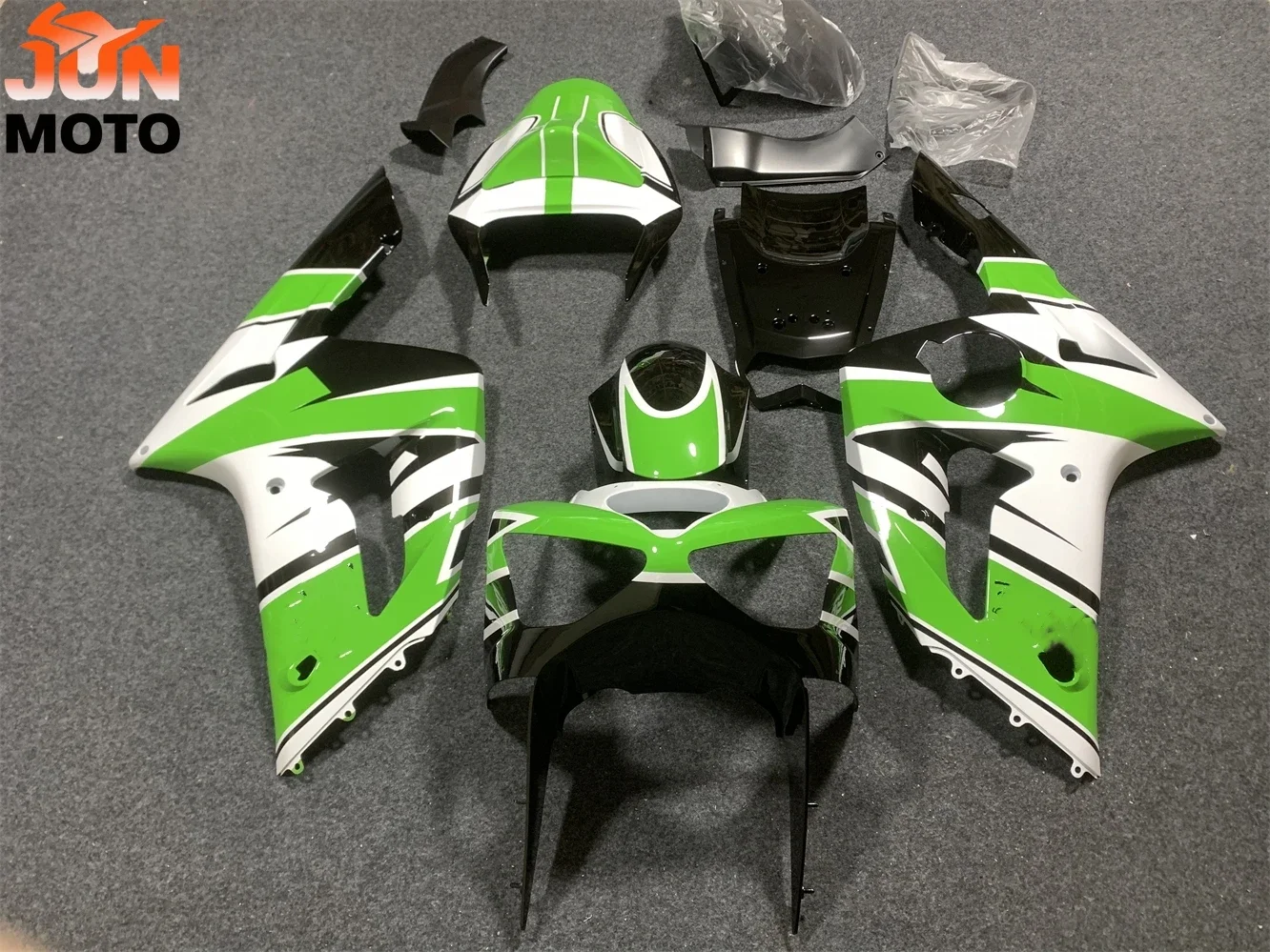 JUN Fit For KAWASAKI ZX-6R ZX6R 636 2003 2004 03 04 Custom Fairings Kit Bodywork Shell New ABS Motorcycle full Fairing Kit view 2
