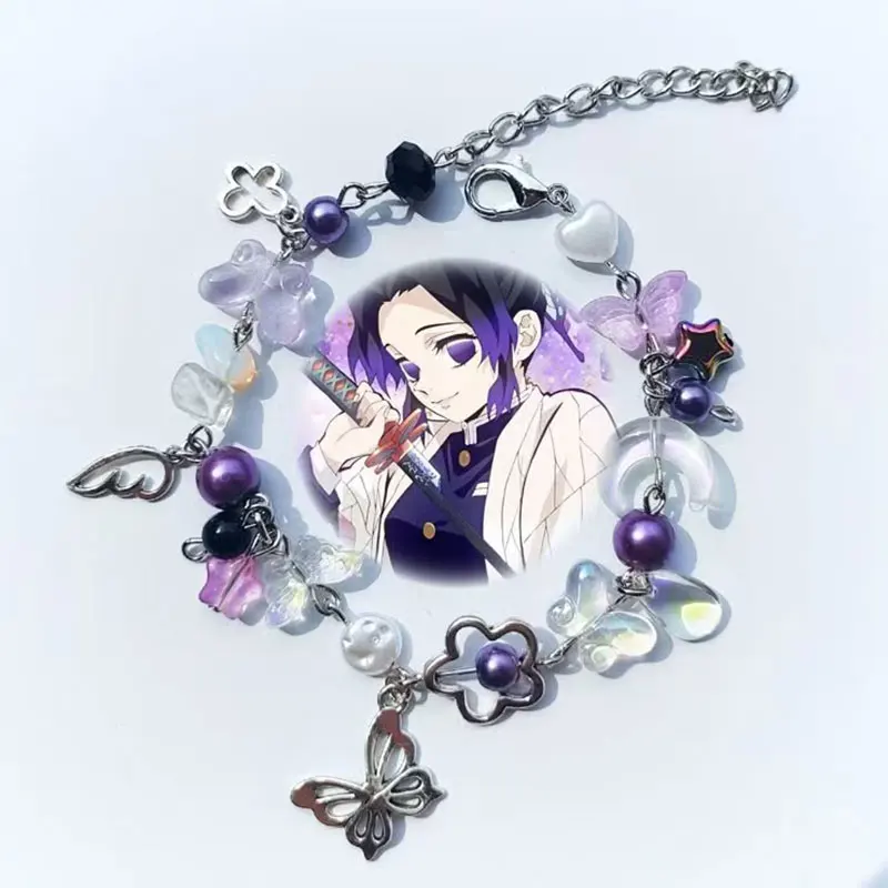 Shinobu Kochō inspired beaded bracelet butterfly aesthetic