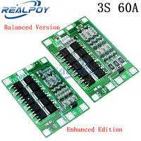 Enhance/Balance 3S 60A BMS Board/ Li-ion 12.6V 18650 BMS PCM Battery Protection Board for Li-ion Battery/18650 Battery CHARGER