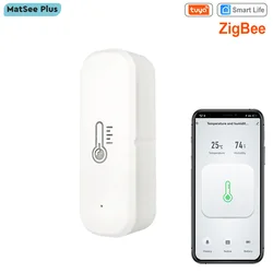 Tuya Smart Life ZigBee Temperature And Humidity Sensor APP Remote Monitor Support Home Assistant Zigbee2MQTT Gateway Required