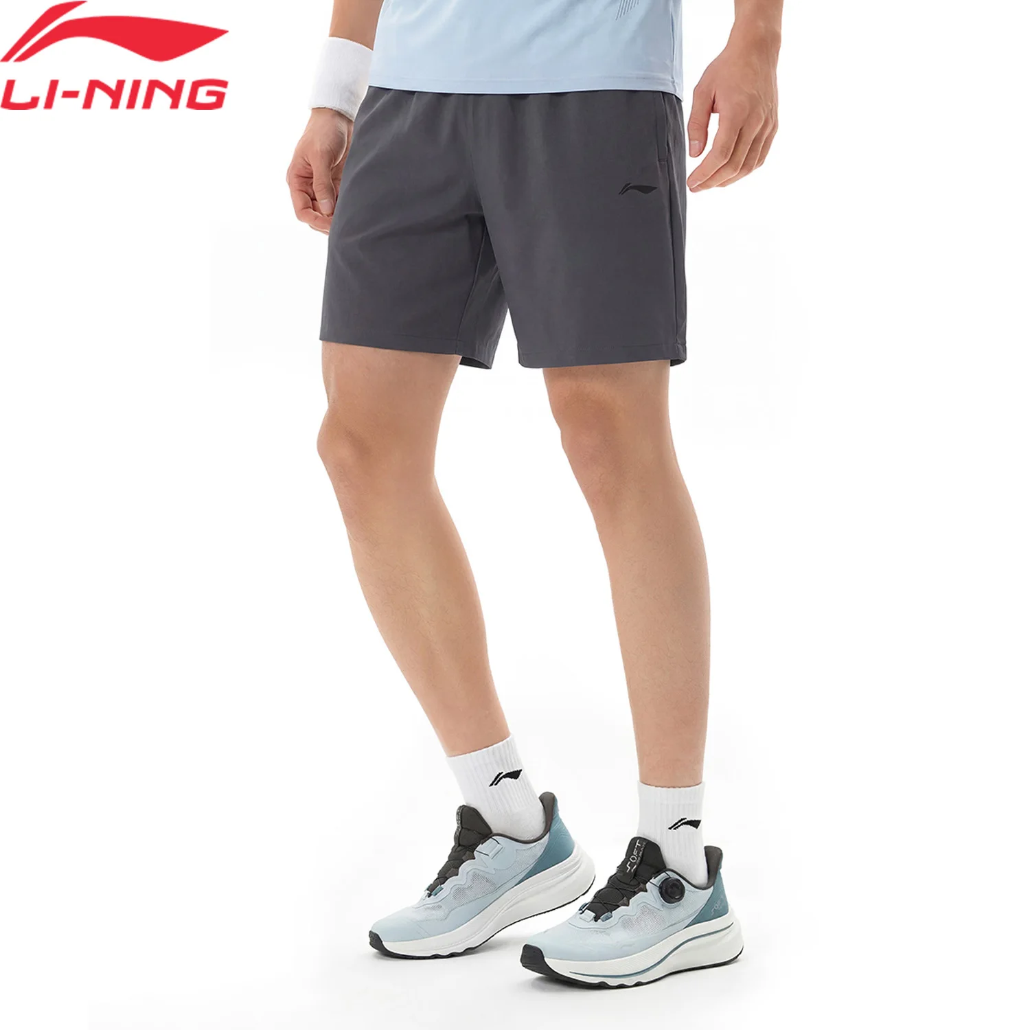 

Li-Ning Men's Training Shorts LN FAST DRY 86%Polyester 14%Elastane Regular Fit Breathable Elastic LiNing Sports Bottom AKSW133