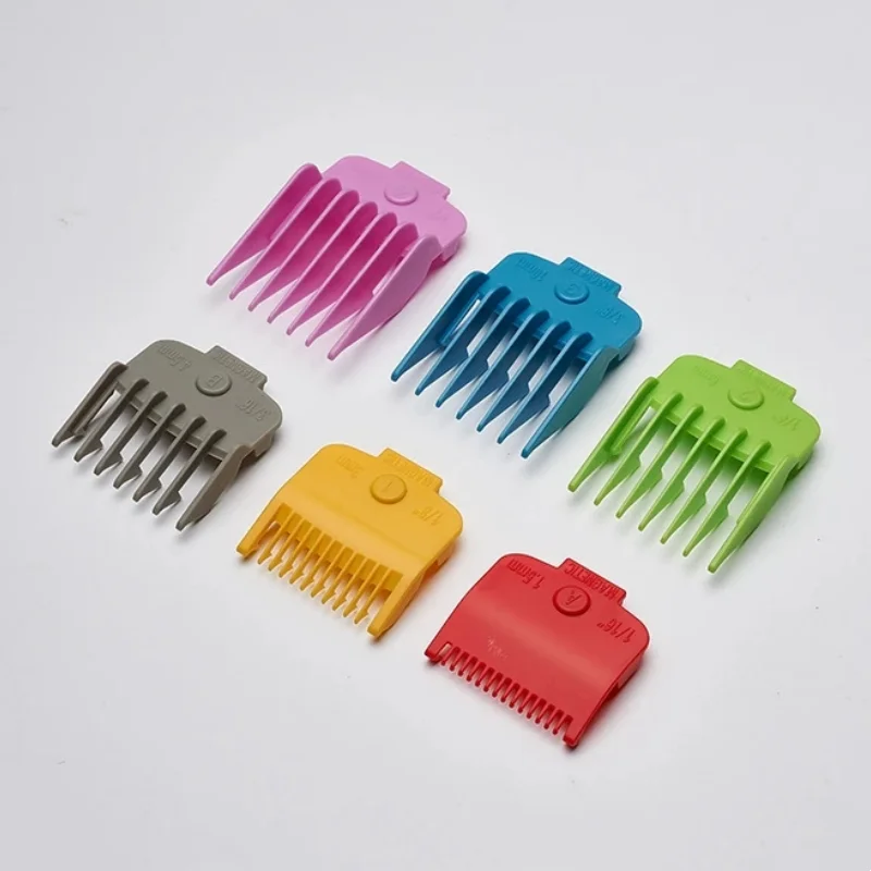 

Набор из 6 расчесок с ограничением цвета с магнетизмом, электрическая машинка для стрижки волос, защита для парикмахерской, парикмахерской, профессиональные расчески для стрижки