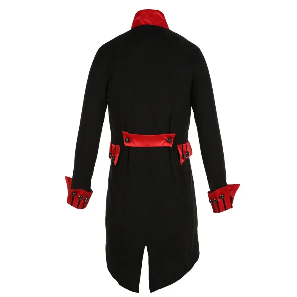 คอสเพลย์ยุคกลาง Carnival ฮาโลวีนเครื่องแต่งกายสําหรับชายเสื้อผ้าสุภาพบุรุษ Retro Punk Funk Rock แจ็คเก็ตปลอมตัว