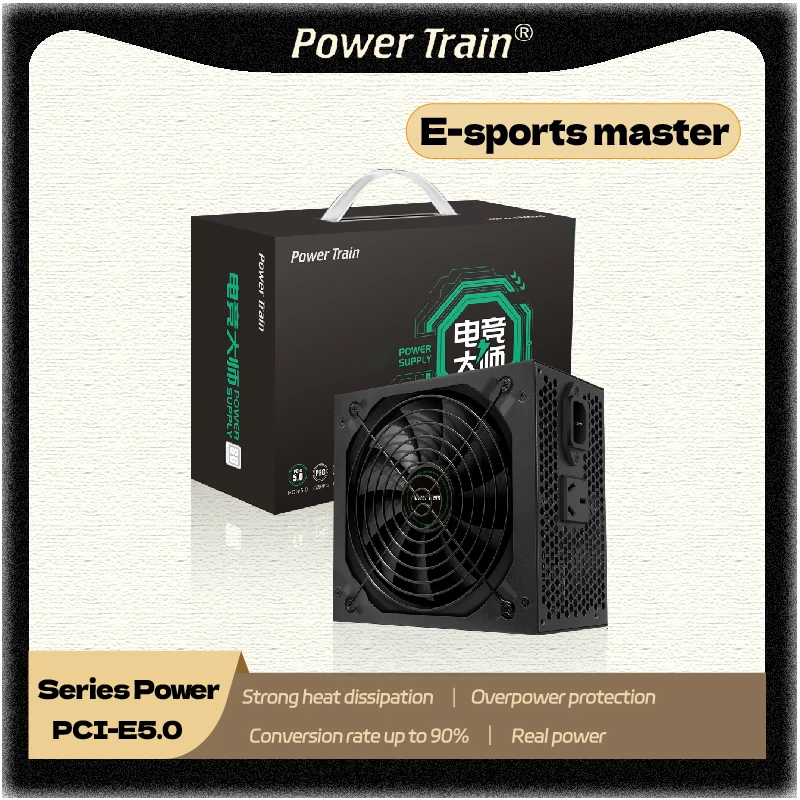 

Power Train PC PSU Power Supply Unit fonte 500W 600W 700W 850W Gaming 120mm Fan 220V ATX Desktop computer Power Supply